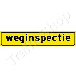 Autobord WEGINSPECTIE sticker 50x10cm